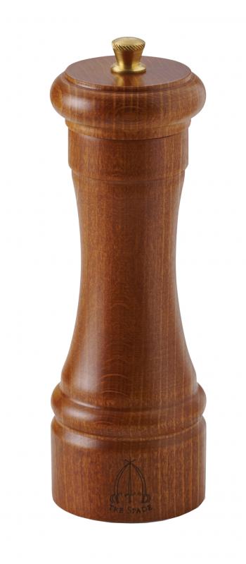Omcan 43666 15 cm Classic Collection Pepper Mill Traditional Dark Italian Beech Wood