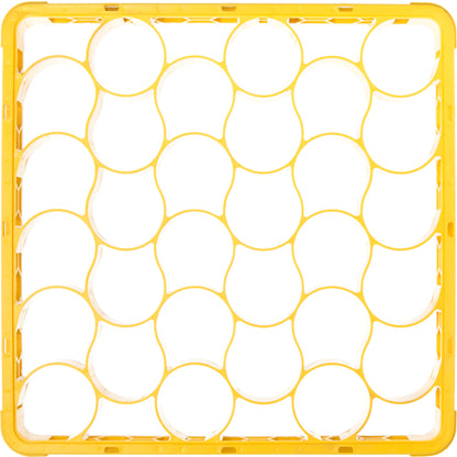Carlisle REW30SC04 Yellow 30 Compartment Polypropylene OptiClean NeWave Color-Coded Short Glass Rack Extender