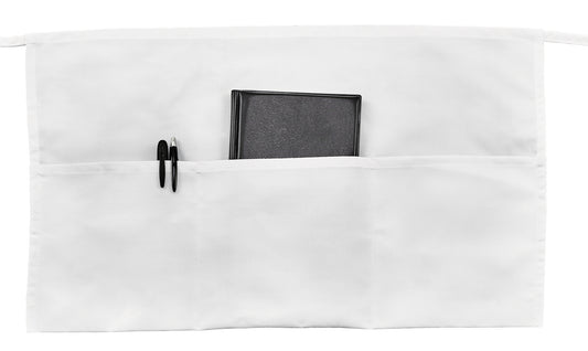 Winco WA-1221W White 3-Pocket Waist Apron