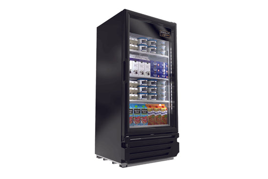 Kool-It LX-10RB 24.8" Black Single Glass Door Merchandiser Refrigerator