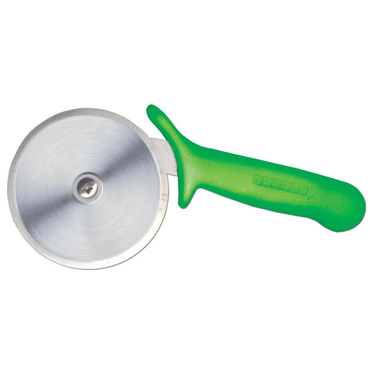Omcan 18841 4-inch R-Style Pizza Cutter with Green Handle