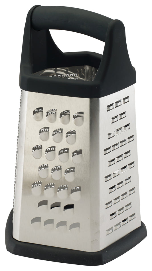 Winco GT-401 Stainless Steel 5 Sides Grater w/Soft Grip Handle
