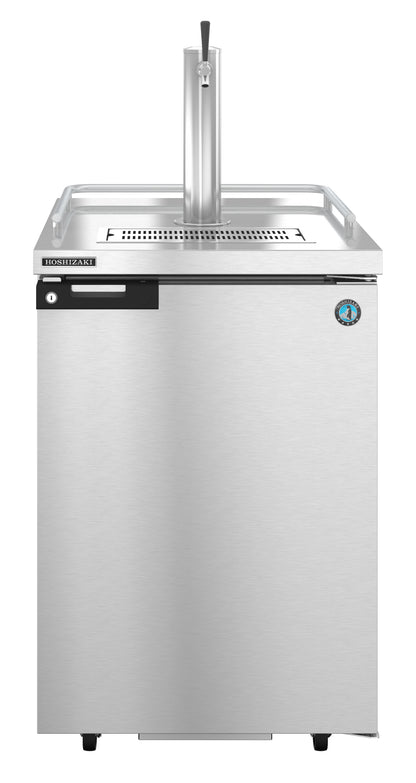Hoshizaki DD24-S One Section Stainless Steel Back Bar Direct Draw, Solid Door Refrigerator