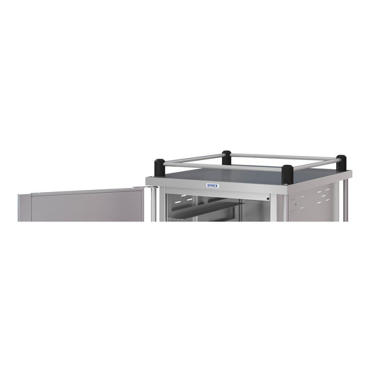 Dinex DXPTQTOPR41T2D 4 Sides Stainless Steel Top Rail for Totally Quiet Compact Carts