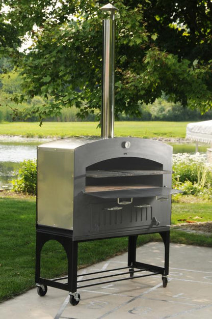Omcan 31313 46-inch Outdoor Wood Burning Oven with Stainless Steel Oven Shelf