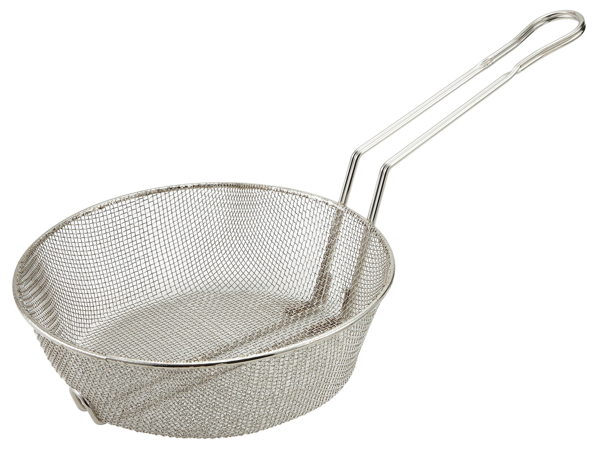 Winco MSB-10F 10" Nickel-Plated Culinary Basket, Fine Mesh