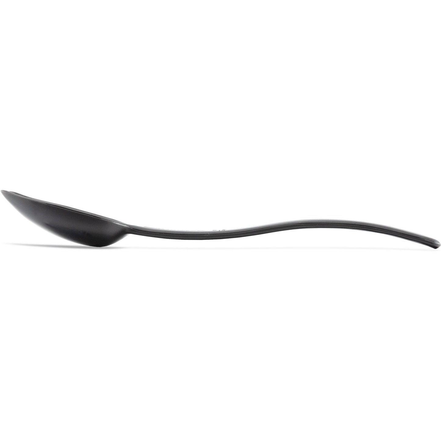 Carlisle 446003 0.5 oz 9" Black Polycarbonate Solid Spoon