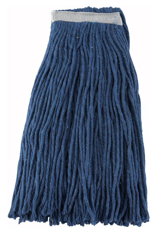 Winco MOP-24C 24oz. Blue Yarn Mop Head, Cut Head