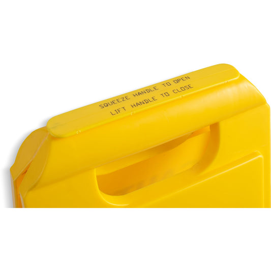 Carlisle 3690000 25" Yellow Polypropylene Wet Floor Sign (English/Spanish)