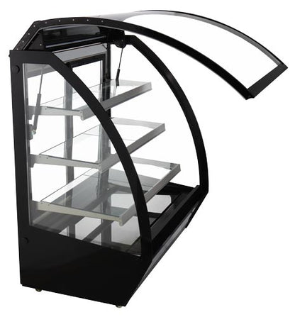 Omcan 46471 28cu.ft. / 799L 60" Curved Glass Floor Refrigerated Showcase