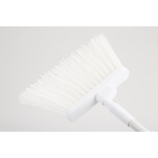 Carlisle 41083EC02 56" White Color Coded Duo-Sweep Unflagged Angle Broom
