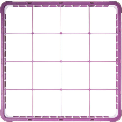 Carlisle RE16C89 Lavender 16-Compartment Polypropylene OptiClean Divided Glass Rack Extender 1.78"