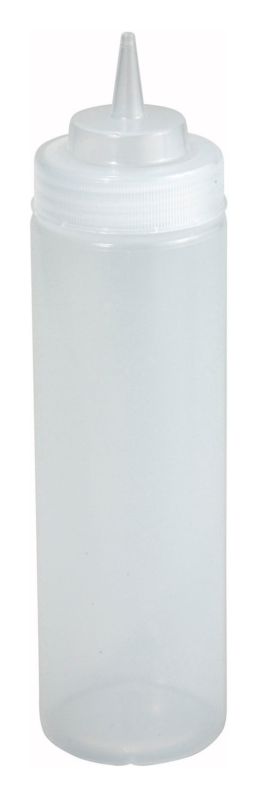 Winco PSW-12 12 oz. Clear Wide Mouth Squeeze Bottles (6pcs/pk)