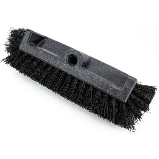 Carlisle 40422EC03 12" Black Color Coded Mult-Level Floor Scrub Brush with End Bristles