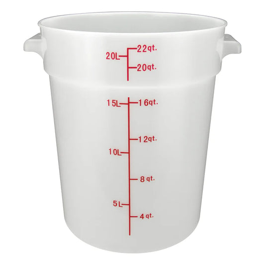 Winco PPRC-22W 22 Qt. White Polypropylene Storage Container