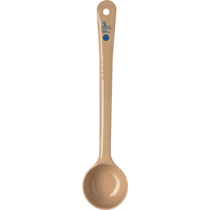 Carlisle 437006 3 oz Beige Polycarbonate Measure Miser Solid Long Handle