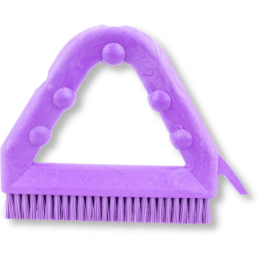 Carlisle 41323EC68 9" Purple Spart Color Coded Tile and Grout Brush