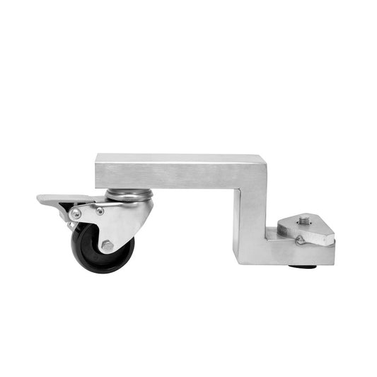 Omcan 69577 Stainless Steel Optional Black Swivel Caster with Brake for 26 lb, 48 lb, and 65 lb. capacity Stainless Steel Sausage Stuffers