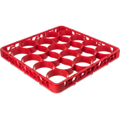 Carlisle REW20SC05 Red 20-Compartment Polypropylene OptiClean NeWave Color-Coded Short Glass Rack Extender