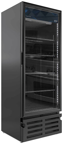 Omcan 45445 19.2 Cu. ft. 30" Black Swing Glass Door Imbera Refrigerator