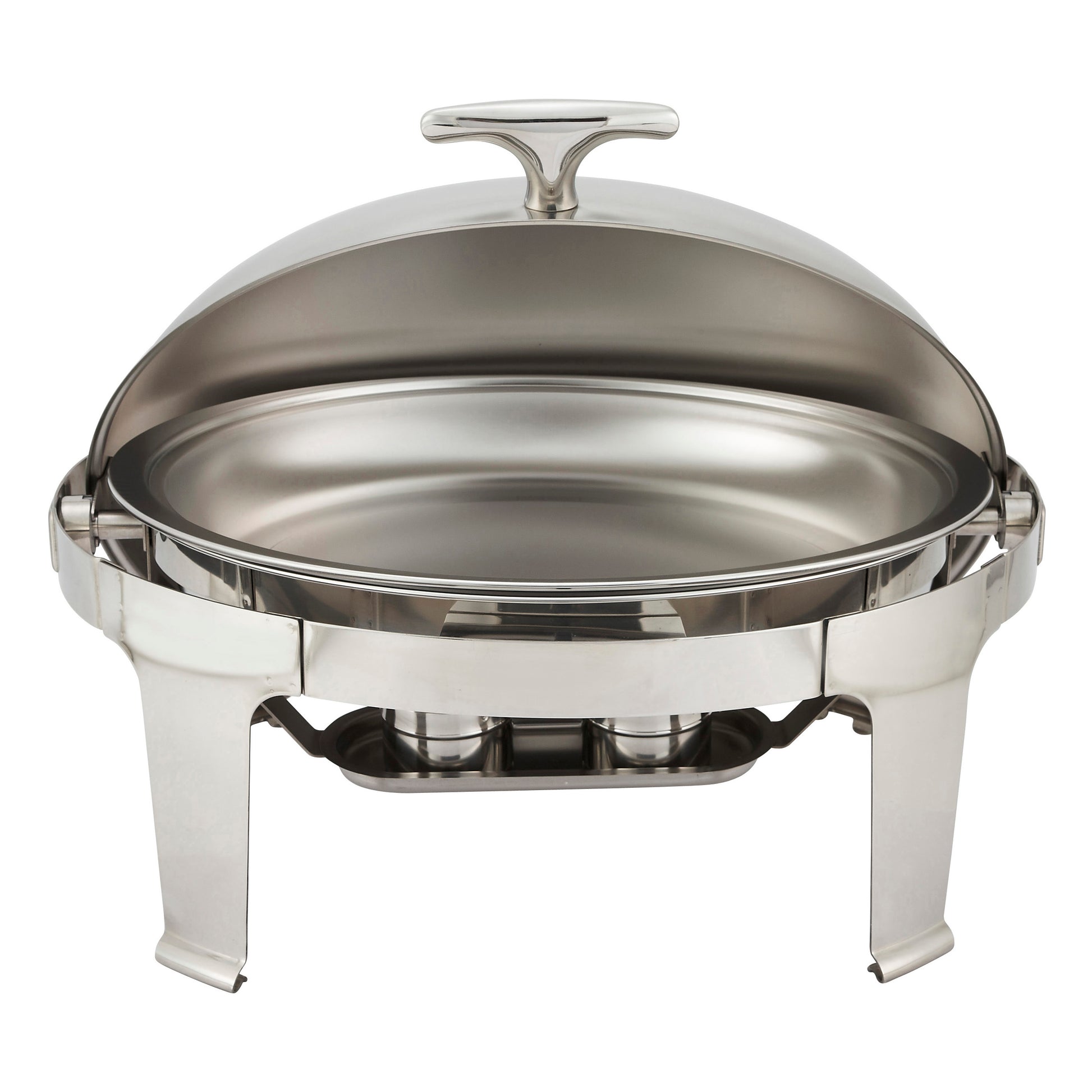 Winco 603 8 Qt. Stainless Steel Madison Roll-Top Chafer, Heavyweight
