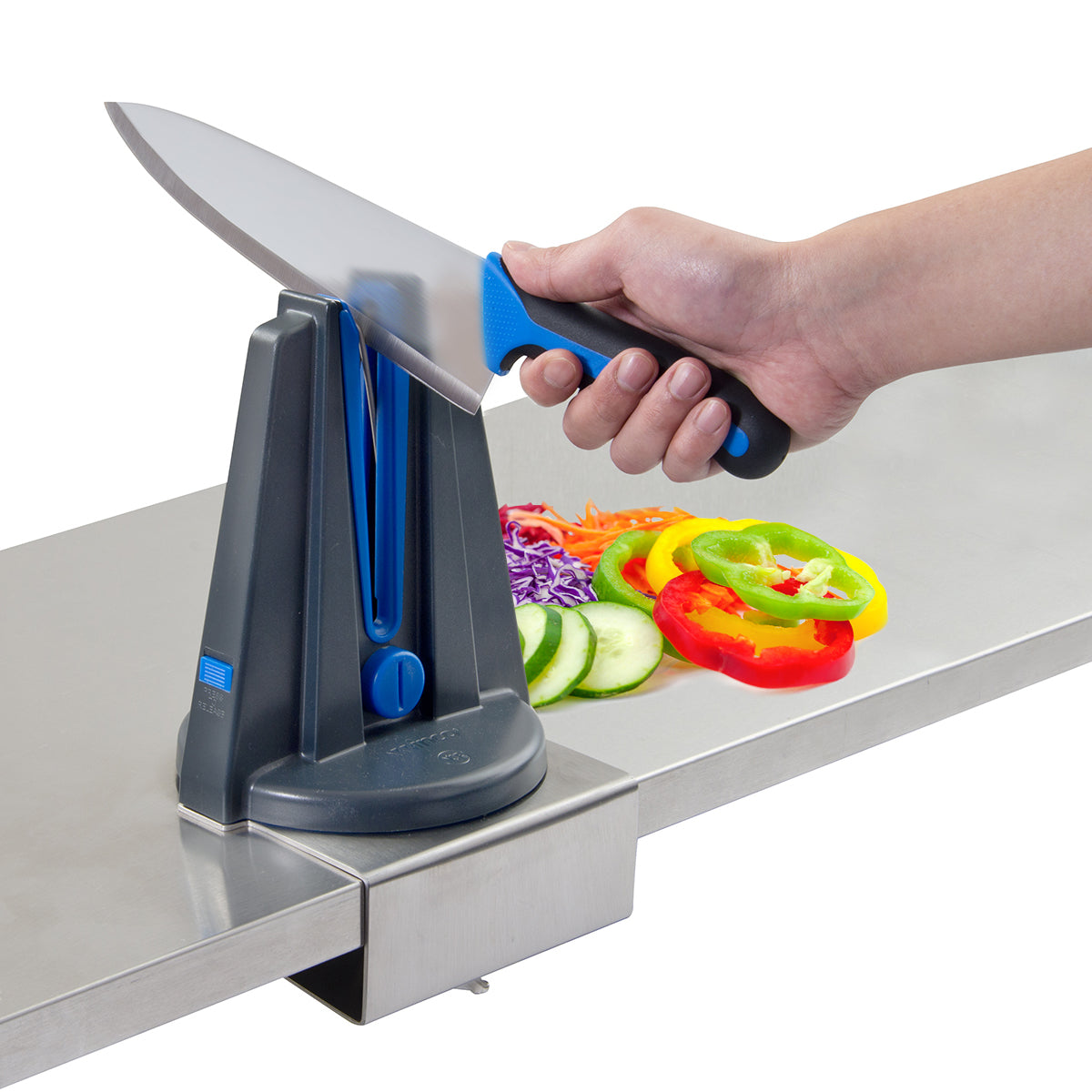 Winco KSP-6 Blade Station, Knife Sharpener w/ Clamp
