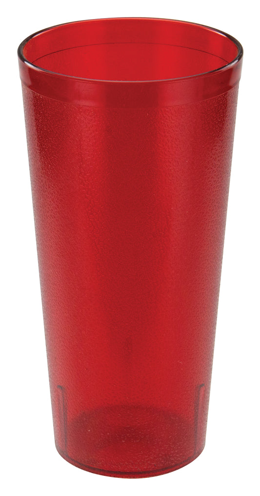 Winco PTP-24R 24oz. Red Pebbled Tumblers