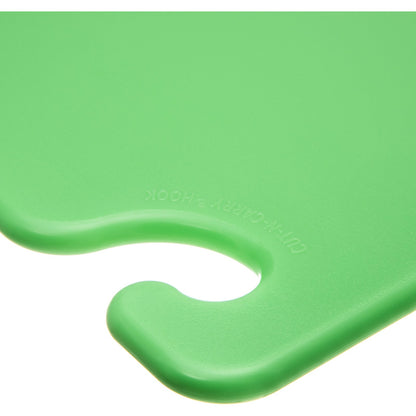 San Jamar CB121812GN 12" x 18" x 0.5" Green Cut-N-Carry Cutting Board