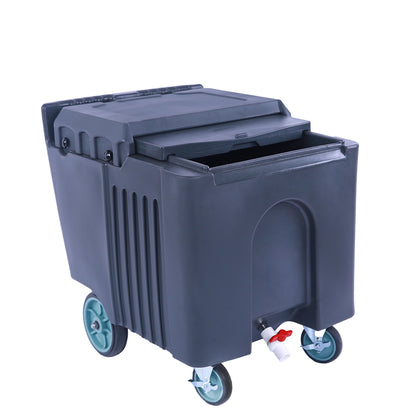 Omcan 80585 125lb / 57kg Insulated Ice Caddy with Sliding Lid