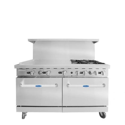 Atosa AGR-4B36GL-NG 60" Natural Gas Four Burner Gas Range with 36" Griddle