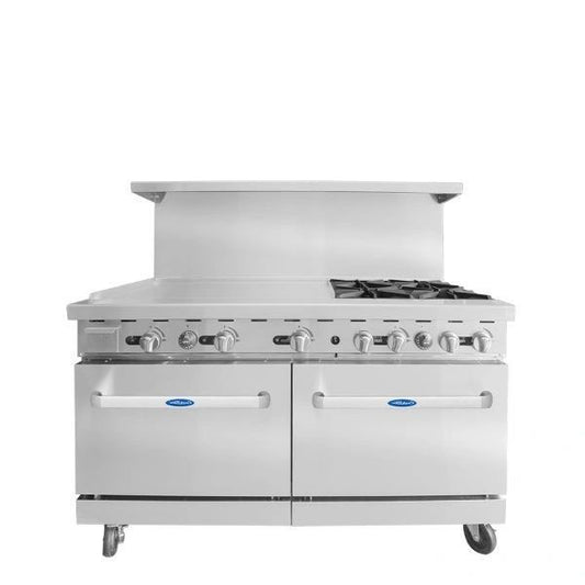 Atosa AGR-4B36GL-NG 60" Natural Gas Four Burner Gas Range with 36" Griddle