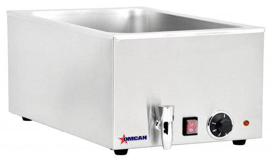 Omcan 19076 Single Chamber Food Warmer with 2 Half-size Pans or 1 Full-size Pan Capacity