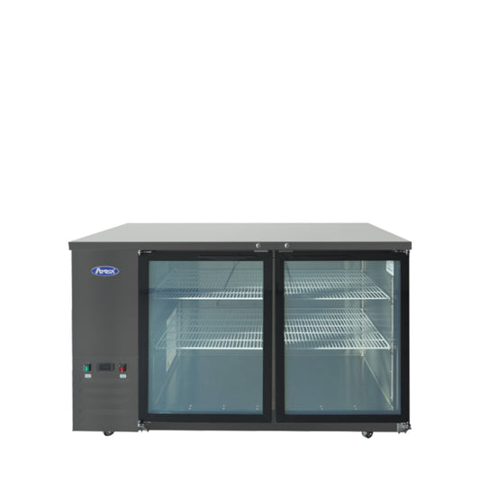 Atosa SBB59GGR-AUS2 59" Black Glass Door Back Bar Cooler