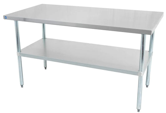 Thorinox DSST-3018-GS 30" x 18" Stainless Steel Work Table with Galvanized Steel Undershelf & Legs