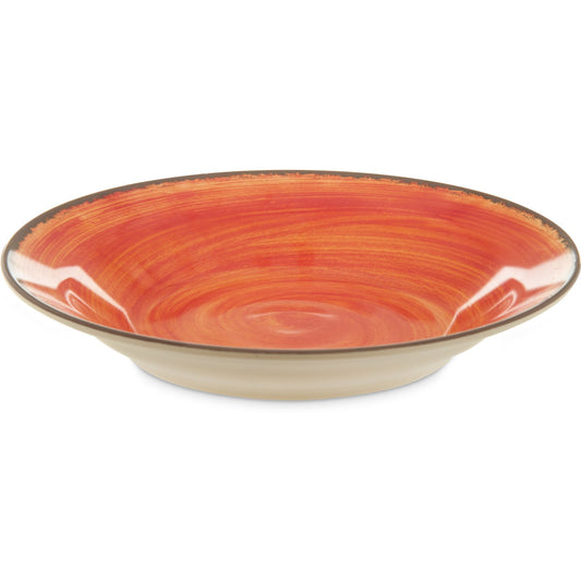 Carlisle 5400352 28.5 oz Fireball Mingle Melamine Rimmed Soup Bowl