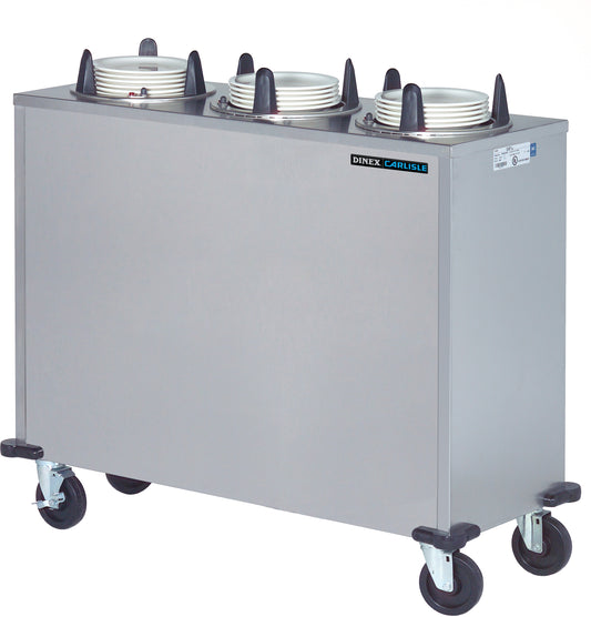Dinex DXPIDPH3E1200 12" Plates 3 Silo Stainless Steel Heated Enclosed Plate Dispenser