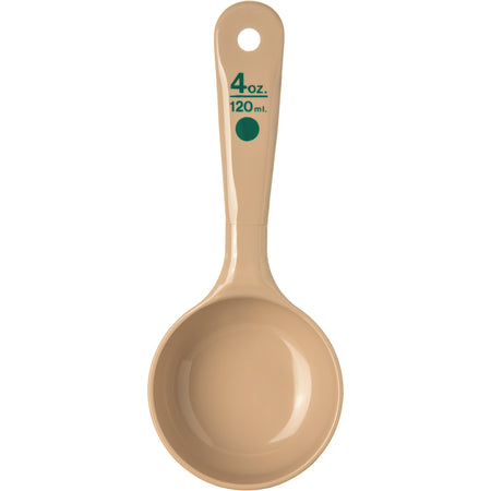 Carlisle 432806 4 oz Beige Polycarbonate Measure Miser Solid Short Handle