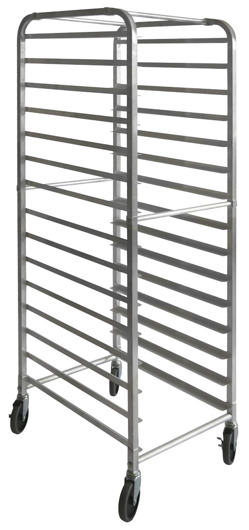 Omcan 13505 Round Aluminum Top Bun Pan Rack with 15 Slides and 4" spacing