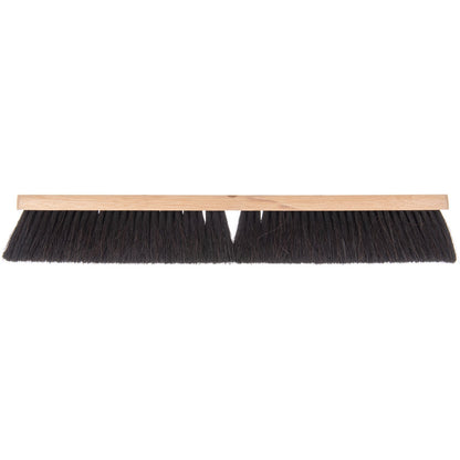 Carlisle 360242403 24" Black Flo-Pac Hardwood Push Broom Head with Horsehair/Polypropylene and Wire Bristle Center