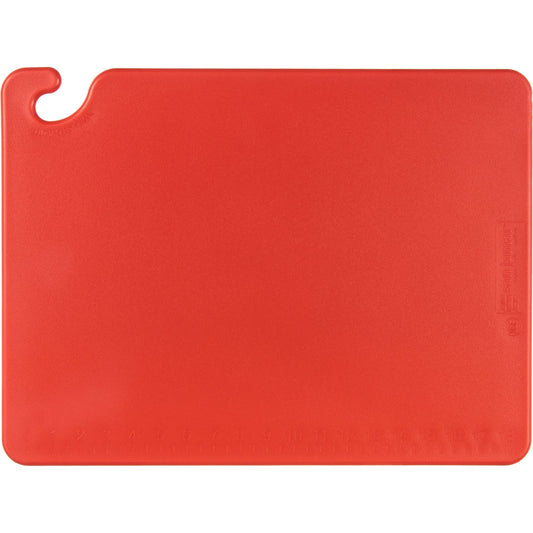 San Jamar CB152012RD 15" x 20" x 0.5" Red Cut-N-Carry Cutting Board