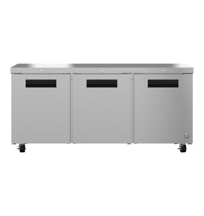 Hoshizaki UR72B-01 Three Section Stainless Door with Lock Undercounter Refrigerator