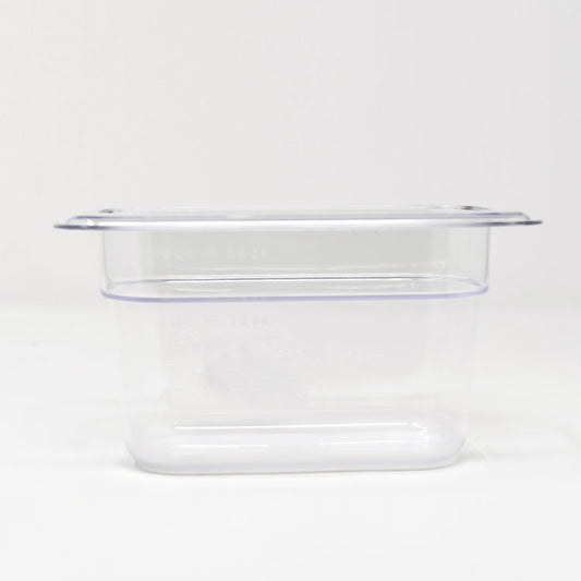 Omcan 80051 1/9-size Clear Polycarbonate Food Pan with 3 15/16" Deep