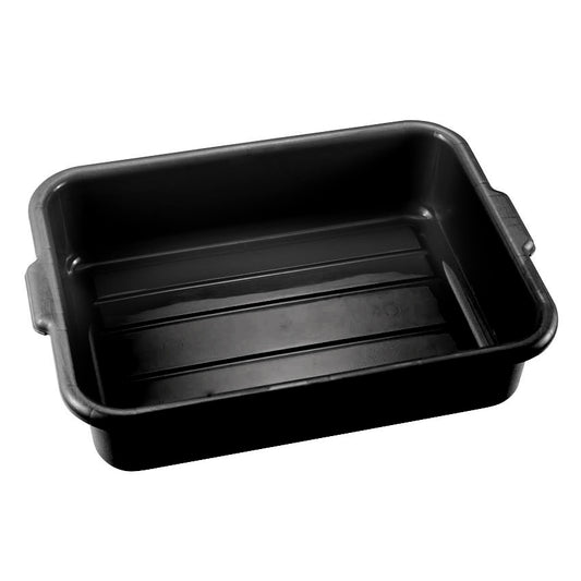 Omcan 81000 21.5" x 15.5" x 5" Polypropylene Standard Black Bus Box
