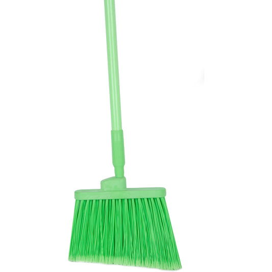 Carlisle 41082EC75 56" Lime Color Coded Duo-Sweep Flagged Angle Broom