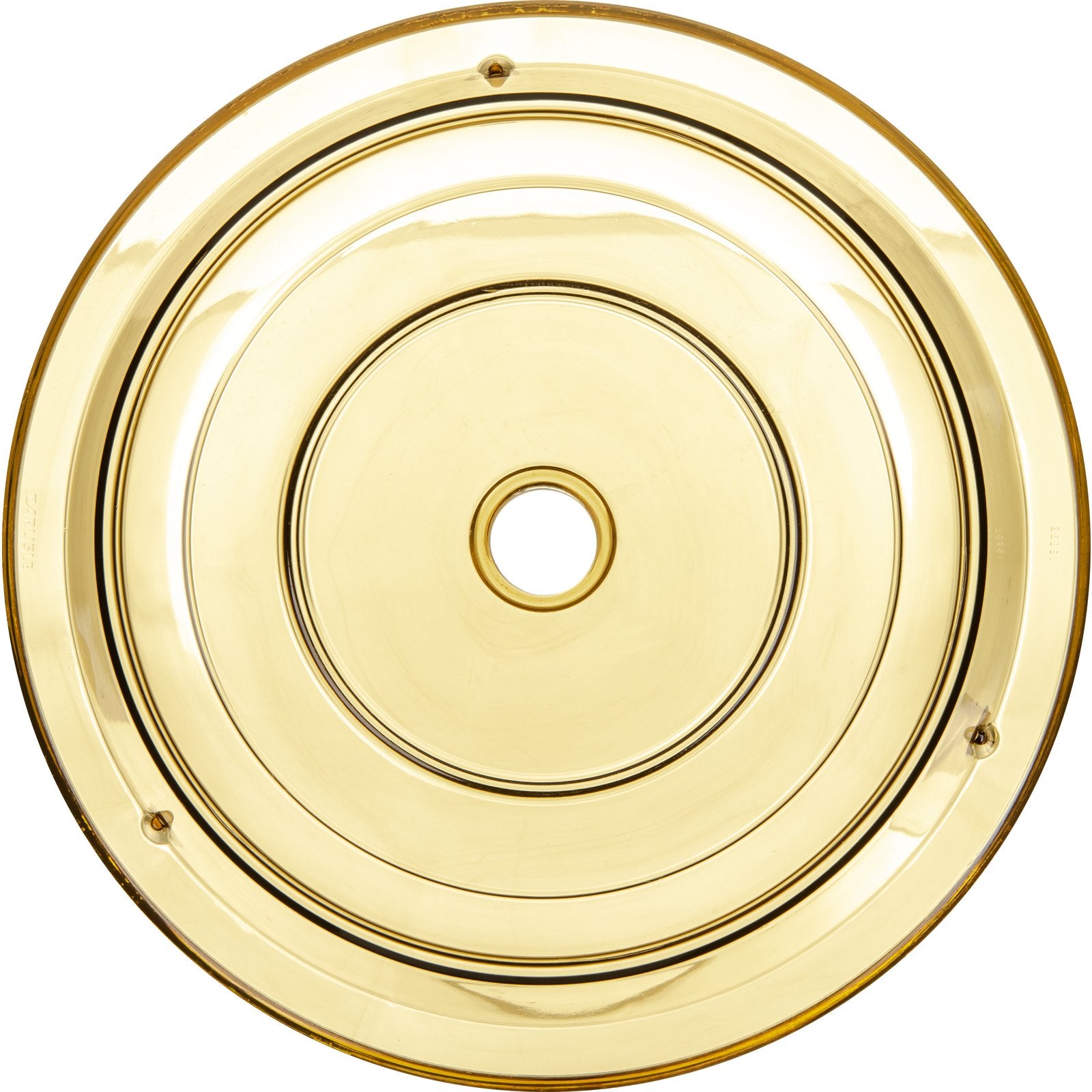 Carlisle 1989E13 10-3/16" to 10-1/4" 10.25" Amber Polycarbonate European Pin-Fired Plate Cover