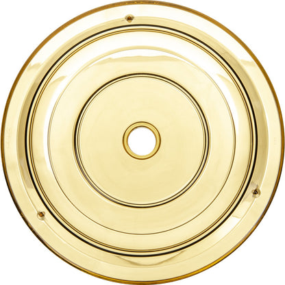 Carlisle 1989E13 10-3/16" to 10-1/4" 10.25" Amber Polycarbonate European Pin-Fired Plate Cover