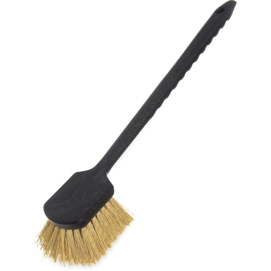 Carlisle 36505L00 20" x 3" Black Sparta Utility Scrub with Polypropylene Bristles