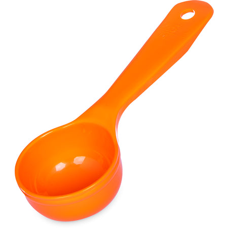 Carlisle 492524 2.5 oz Orange Acetal Measure Miser Solid Short Handle