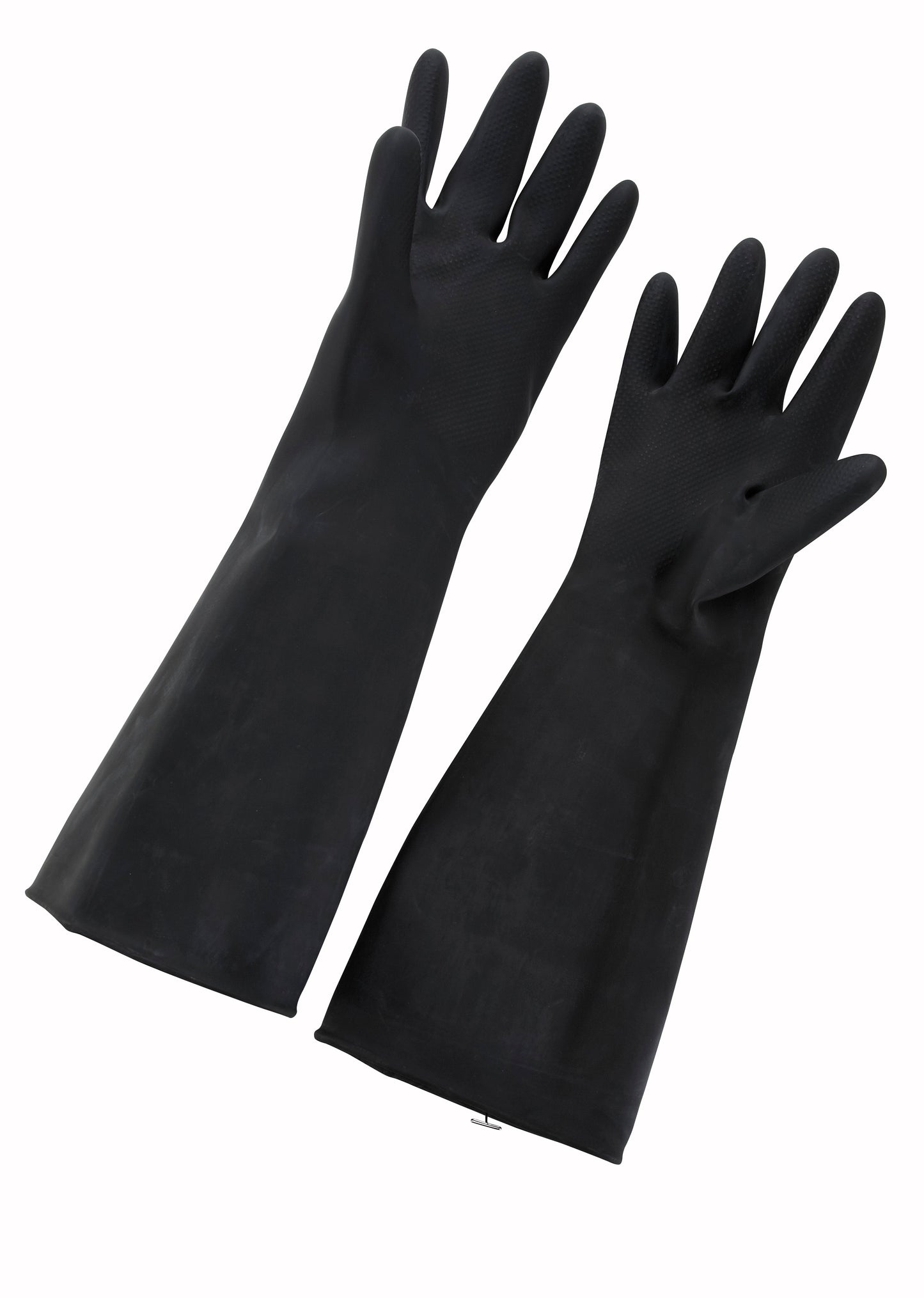 Winco NLG-1018 10" X 18" Black Natural Latex Gloves