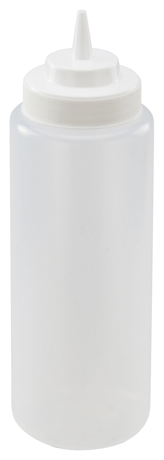 Winco PSW-32 32 oz. Clear Wide Mouth Squeeze Bottles (6pcs/pk)